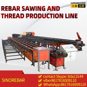 rebar  sawing, threading and grinding production line